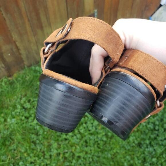 American Eagle Harness Mules Camel 9 Open Back - Picture 3 of 8